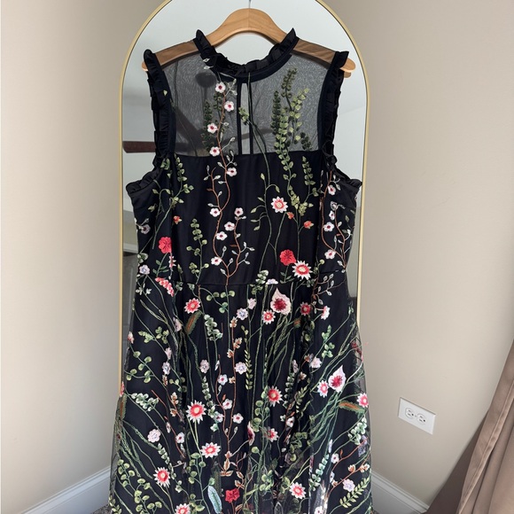 City Studio Black Dress with Floral Embroidery - Picture 1 of 2